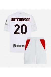 AC Milan Omari Hutchinson #20 Jalkapallovaatteet Lasten Vieraspeliasu 2026-27 Lyhythihainen (+ Lyhyet housut)